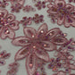 Metallic floral lace design embroidered 54" Wide | New Creations Fabric & Foam Inc.