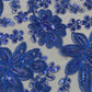 Metallic floral lace design embroidered 54" Wide | New Creations Fabric & Foam Inc.
