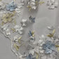 Multi Color 3d floral Daisy Design Embroider Lace 54" Wide| New Creations Fabric & Foam Inc.