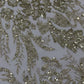 Big Glitter Damask Design On A Mesh Lace 58" Wide| New Creations Fabric & Foam Inc.