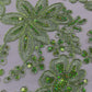 Metallic floral lace design embroidered 54" Wide | New Creations Fabric & Foam Inc.
