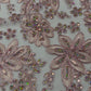 Metallic floral lace design embroidered 54" Wide | New Creations Fabric & Foam Inc.