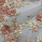 Multi Color 3d floral Daisy Design Embroider Lace 54" Wide| New Creations Fabric & Foam Inc.