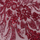 Big Glitter Damask Design On A Mesh Lace 58" Wide| New Creations Fabric & Foam Inc.