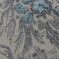 3D Floral Big Glitter Damask Design On A Mesh Lace 54" Wide| New Creations Fabric & Foam Inc.