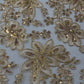 Metallic floral lace design embroidered 54" Wide | New Creations Fabric & Foam Inc.