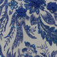 3D Floral Big Glitter Damask Design On A Mesh Lace 54" Wide| New Creations Fabric & Foam Inc.