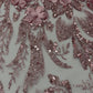 3D Floral Big Glitter Damask Design On A Mesh Lace 54" Wide| New Creations Fabric & Foam Inc.