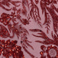 Big Glitter Damask Design On A Mesh Lace 58" Wide| New Creations Fabric & Foam Inc.