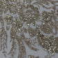 Big Glitter Damask Design On A Mesh Lace 58" Wide| New Creations Fabric & Foam Inc.