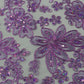Metallic floral lace design embroidered 54" Wide | New Creations Fabric & Foam Inc.