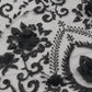 Floral 3D Palm Damask with Glitter in a Mesh Lace| New Creations Fabric & Foam Inc.