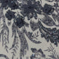 3D Floral Big Glitter Damask Design On A Mesh Lace 54" Wide| New Creations Fabric & Foam Inc.