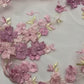 Multi Color 3d floral Daisy Design Embroider Lace 54" Wide| New Creations Fabric & Foam Inc.