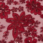 Metallic floral lace design embroidered 54" Wide | New Creations Fabric & Foam Inc.