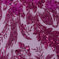 3D Floral Big Glitter Damask Design On A Mesh Lace 54" Wide| New Creations Fabric & Foam Inc.