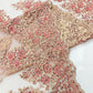 Princess Beaded Damask Lace On Mesh| 54" Wide| Wedding Fabric| Prom. - New Creations Fabric & Foam Inc