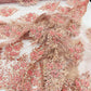 Princess Beaded Damask Lace On Mesh| 54" Wide| Wedding Fabric| Prom. - New Creations Fabric & Foam Inc