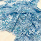 Princess Beaded Damask Lace On Mesh| 54" Wide| Wedding Fabric| Prom. - New Creations Fabric & Foam Inc