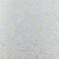 Princess Beaded Damask Lace On Mesh| 54" Wide| Wedding Fabric| Prom. - New Creations Fabric & Foam Inc