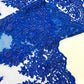 Princess Beaded Damask Lace On Mesh| 54" Wide| Wedding Fabric| Prom. - New Creations Fabric & Foam Inc