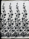 Princess Glitter 3d floral design fabric lace| New Creations Fabric & Foam Inc. - New Creations Fabric & Foam Inc