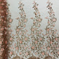 Princess Glitter 3d floral design fabric lace| New Creations Fabric & Foam Inc. - New Creations Fabric & Foam Inc