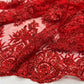 Queen Beaded Damask Lace On Mesh| 54" Wide| Wedding Fabric| Prom. - New Creations Fabric & Foam Inc