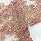 Queen Beaded Damask Lace On Mesh| 54" Wide| Wedding Fabric| Prom. - New Creations Fabric & Foam Inc
