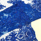 Queen Beaded Damask Lace On Mesh| 54" Wide| Wedding Fabric| Prom. - New Creations Fabric & Foam Inc