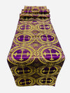 Religious Brocade Runner Tablecloth | Liturgical Fabric | Runner Ecclesiastical Jacquard | Church | Vestment - Cross Brocade. - New Creations Fabric & Foam Inc