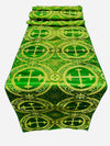 Religious Brocade Runner Tablecloth | Liturgical Fabric | Runner Ecclesiastical Jacquard | Church | Vestment - Cross Brocade. - New Creations Fabric & Foam Inc