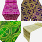 Religious Brocade Runner Tablecloth | Liturgical Fabric | Runner Ecclesiastical Jacquard | Church | Vestment - Cross Brocade. - New Creations Fabric & Foam Inc