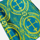 Religious Brocade Runner Tablecloth | Liturgical Fabric | Runner Ecclesiastical Jacquard | Church | Vestment - Cross Brocade. - New Creations Fabric & Foam Inc