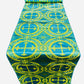 Religious Brocade Runner Tablecloth | Liturgical Fabric | Runner Ecclesiastical Jacquard | Church | Vestment - Cross Brocade. - New Creations Fabric & Foam Inc