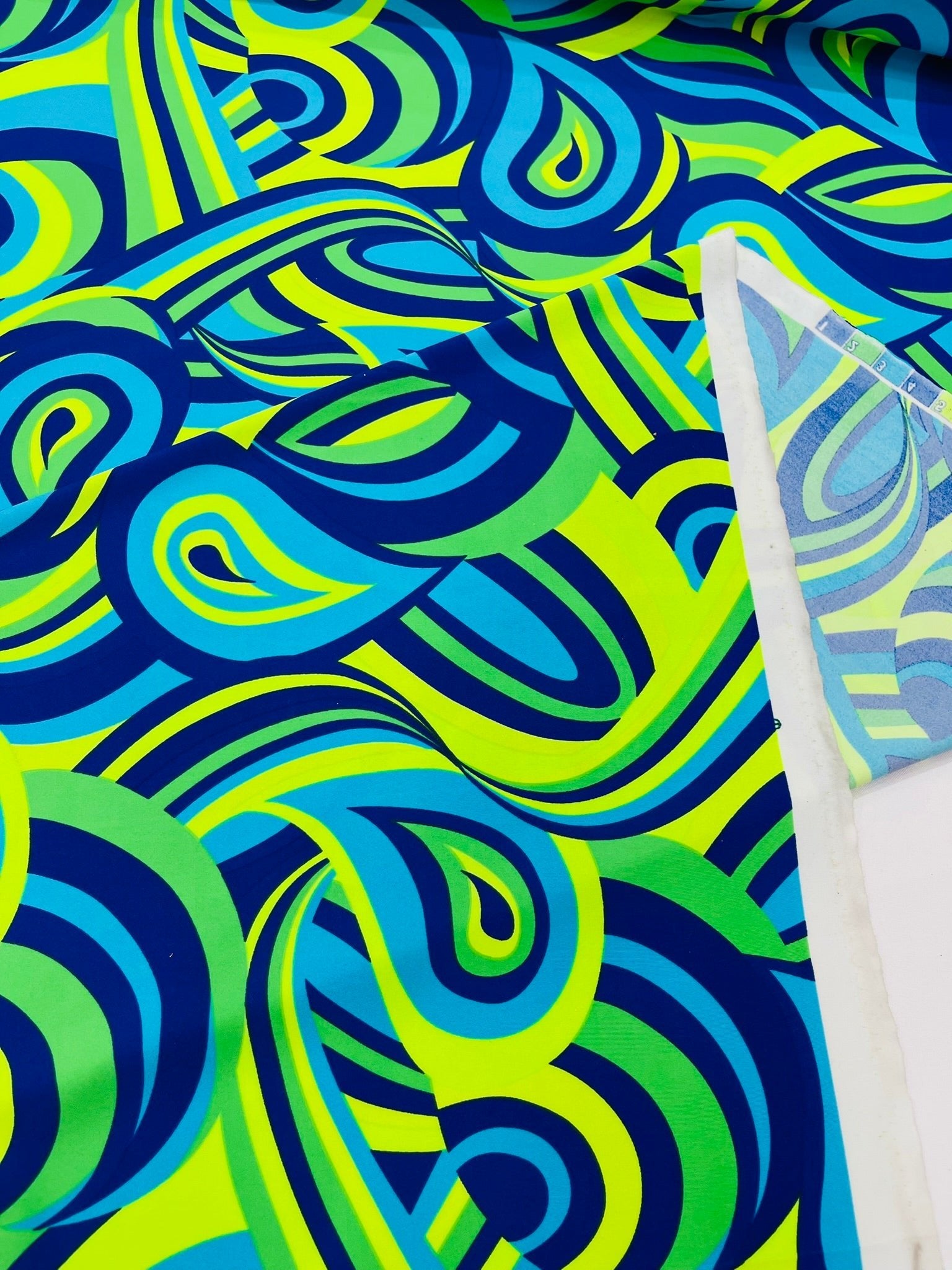 Retro Paisley Spandex Fabric 58" Wide| New Creations Fabric & Foam Inc. - New Creations Fabric & Foam Inc