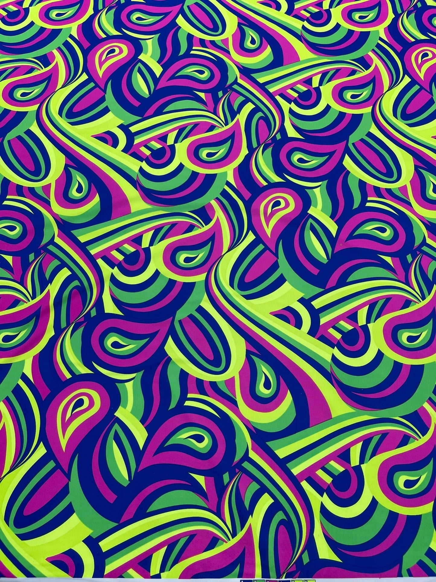 Retro Paisley Spandex Fabric 58" Wide| New Creations Fabric & Foam Inc. - New Creations Fabric & Foam Inc