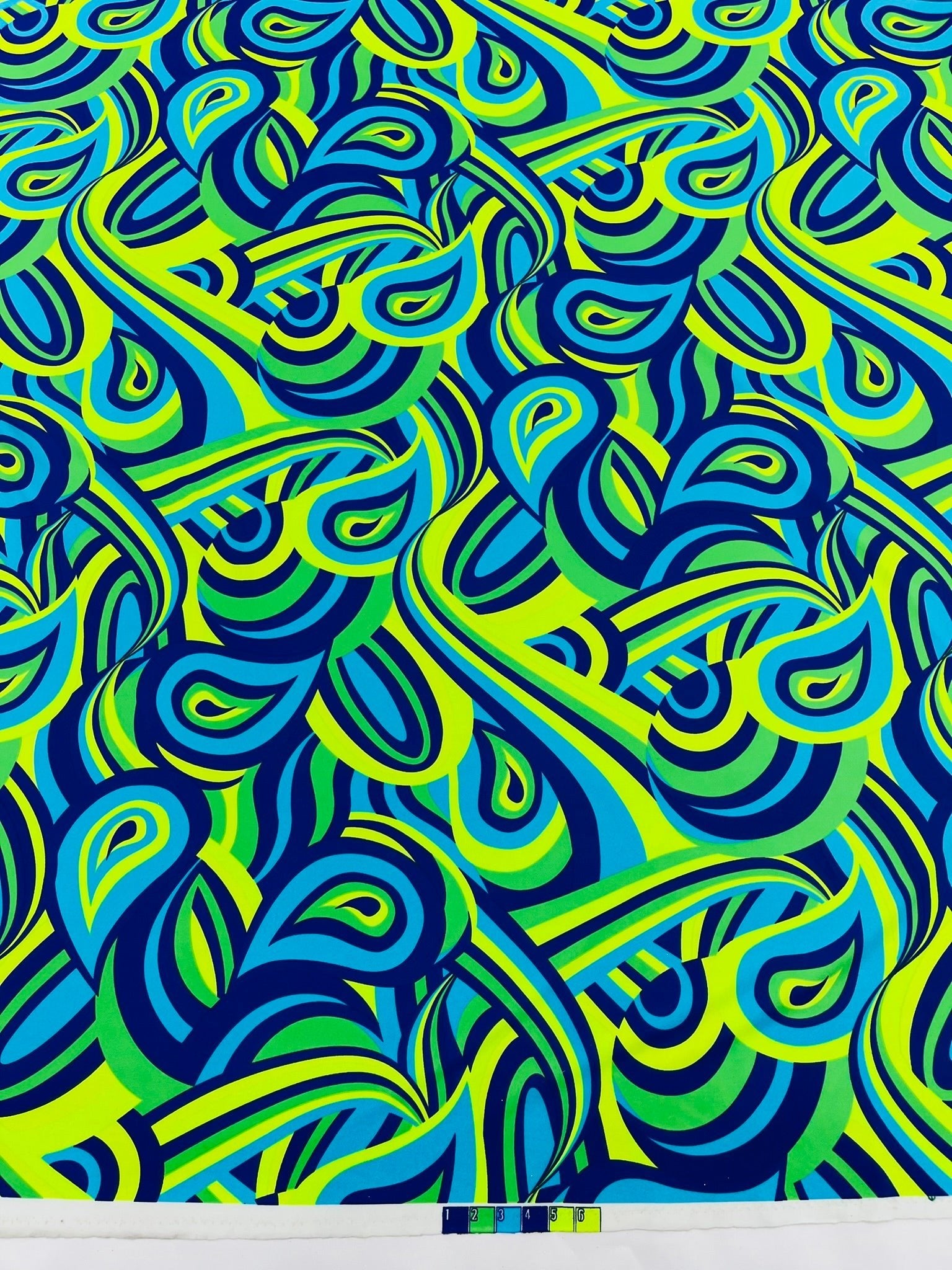 Retro Paisley Spandex Fabric 58" Wide| New Creations Fabric & Foam Inc. - New Creations Fabric & Foam Inc