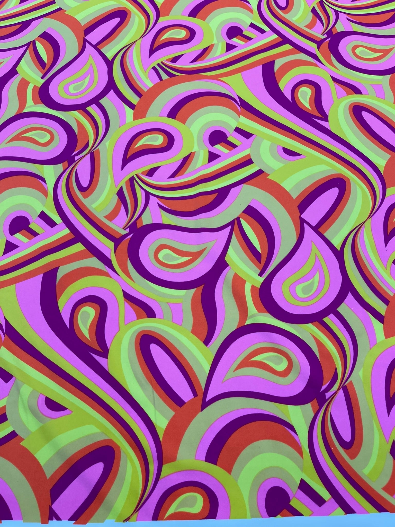 Retro Paisley Spandex Fabric 58" Wide| New Creations Fabric & Foam Inc. - New Creations Fabric & Foam Inc