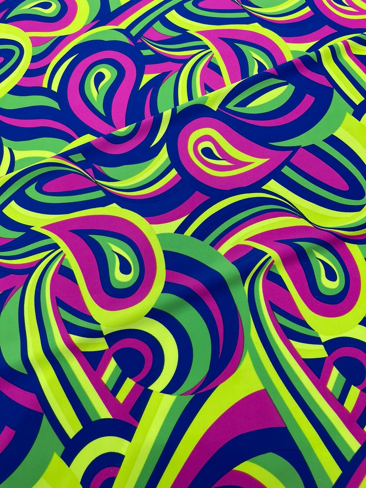 Retro Paisley Spandex Fabric 58" Wide| New Creations Fabric & Foam Inc. - New Creations Fabric & Foam Inc