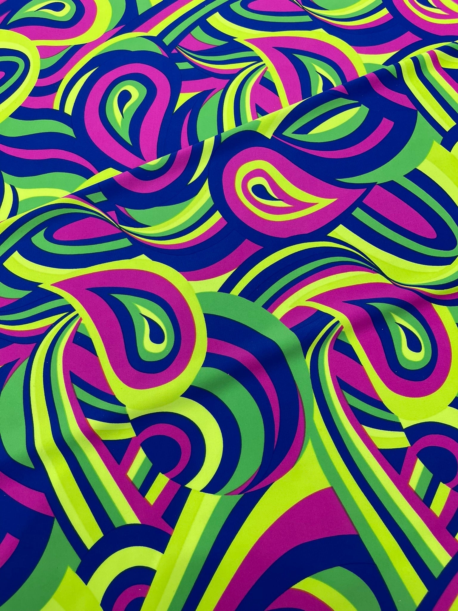 Retro Paisley Spandex Fabric 58" Wide| New Creations Fabric & Foam Inc. - New Creations Fabric & Foam Inc