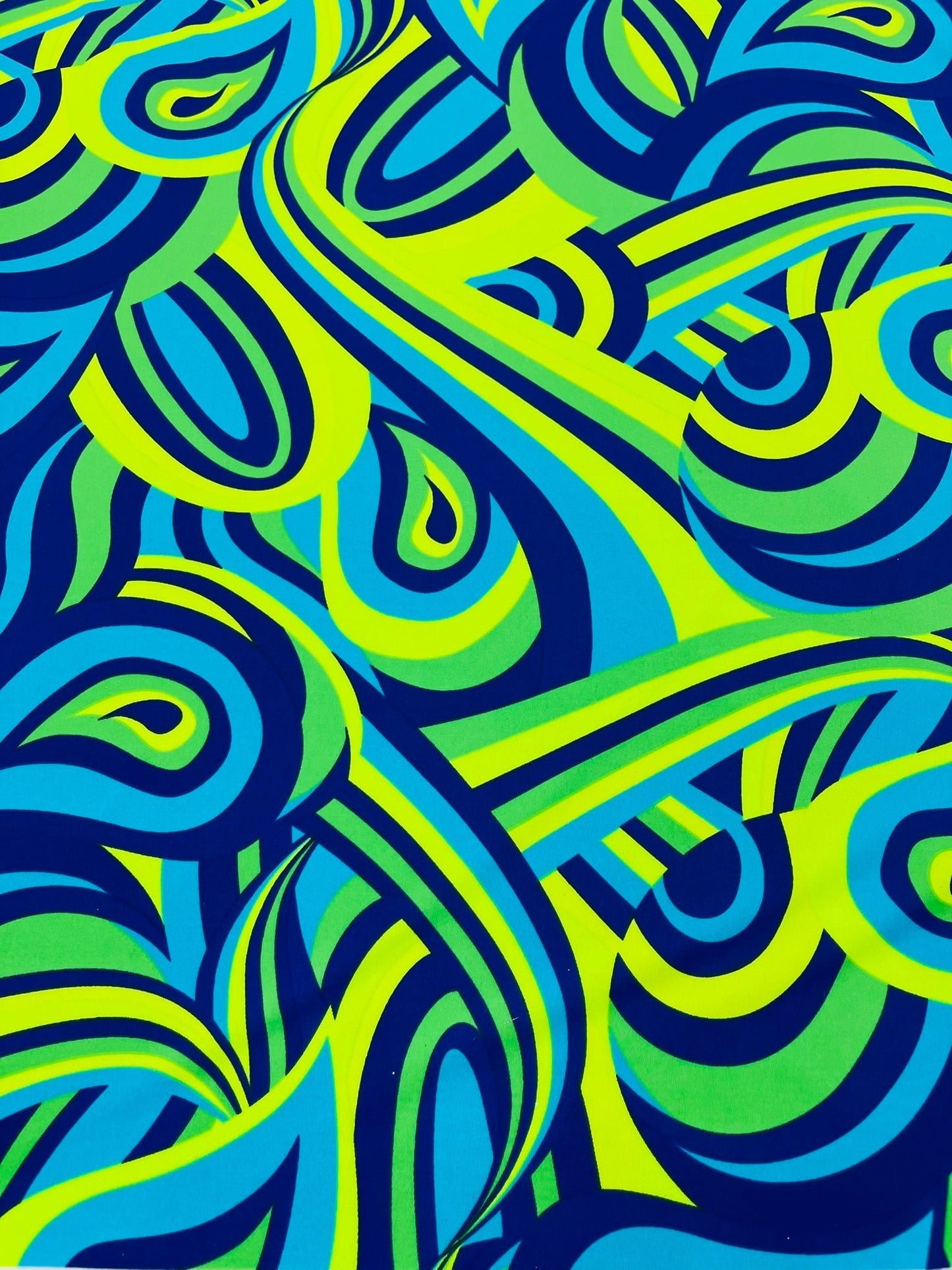 Retro Paisley Spandex Fabric 58" Wide| New Creations Fabric & Foam Inc. - New Creations Fabric & Foam Inc