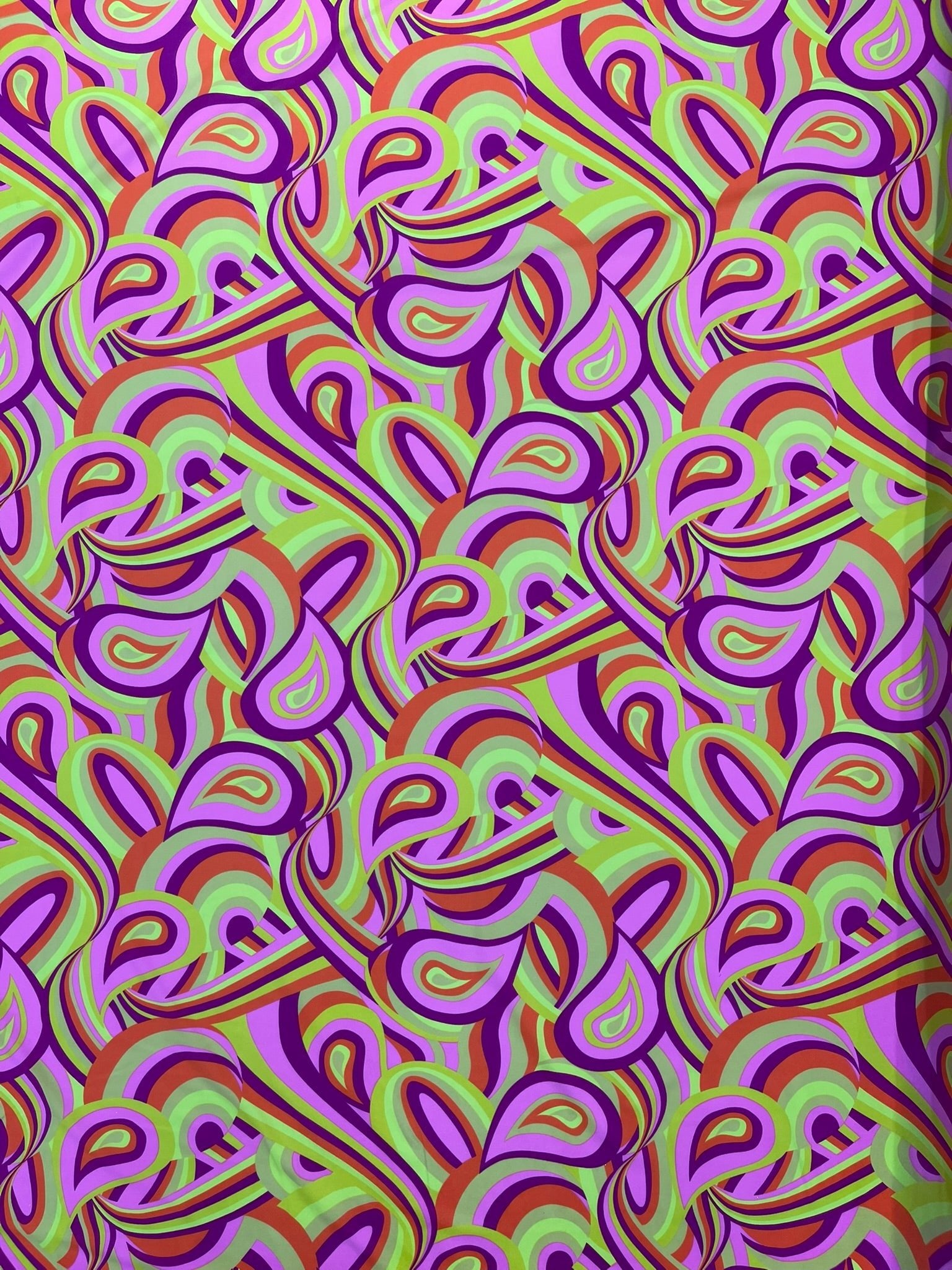 Retro Paisley Spandex Fabric 58" Wide| New Creations Fabric & Foam Inc. - New Creations Fabric & Foam Inc