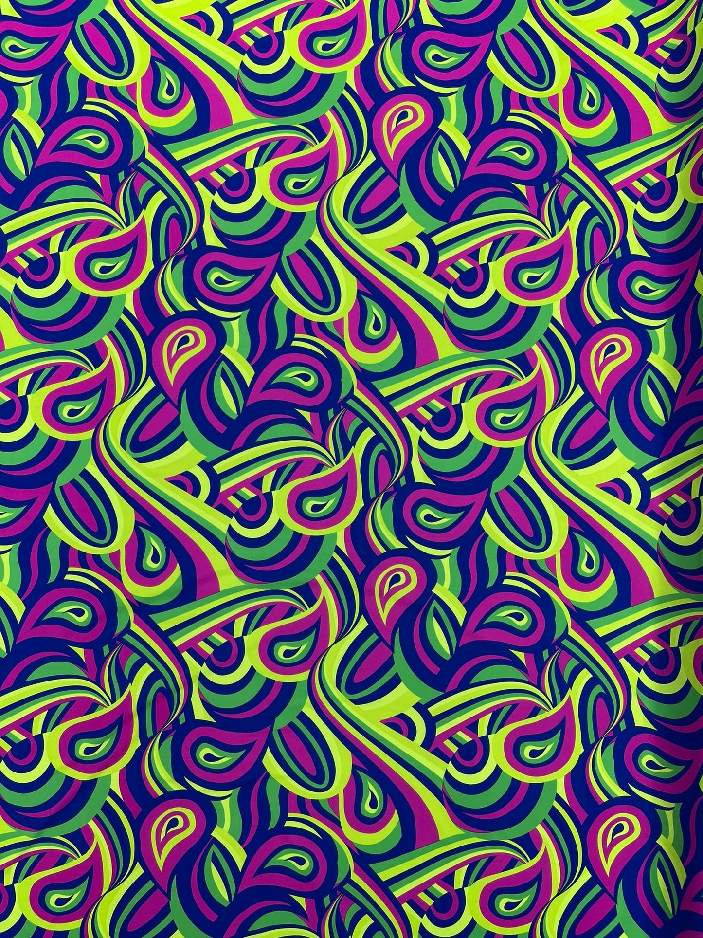 Retro Paisley Spandex Fabric 58" Wide| New Creations Fabric & Foam Inc. - New Creations Fabric & Foam Inc
