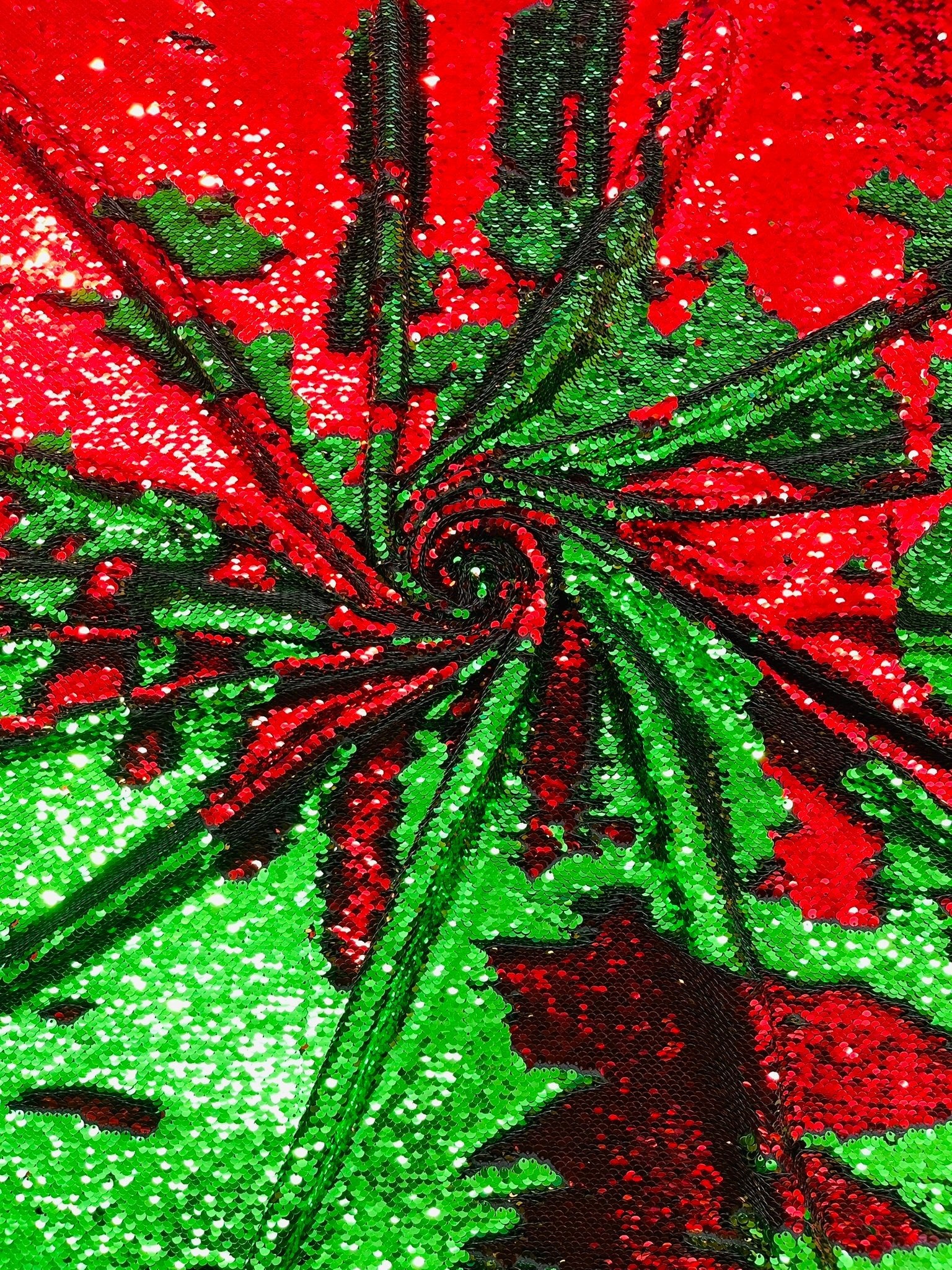 Reversible Color Changing Sequin Fabric| 54" Wide| Stretch Polyester Spandex. - New Creations Fabric & Foam Inc