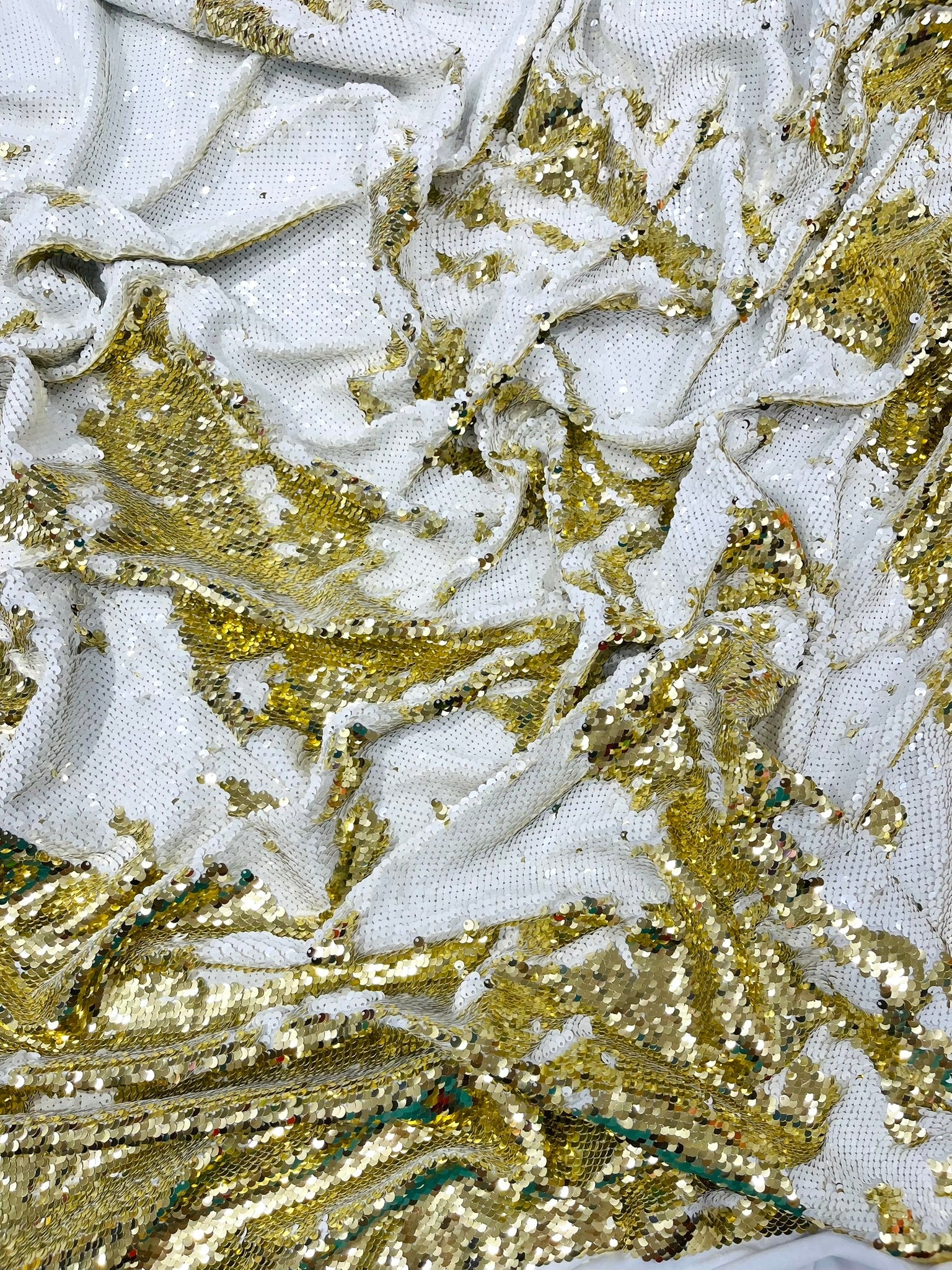 Reversible Color Changing Sequin Fabric| 54" Wide| Stretch Polyester Spandex. - New Creations Fabric & Foam Inc