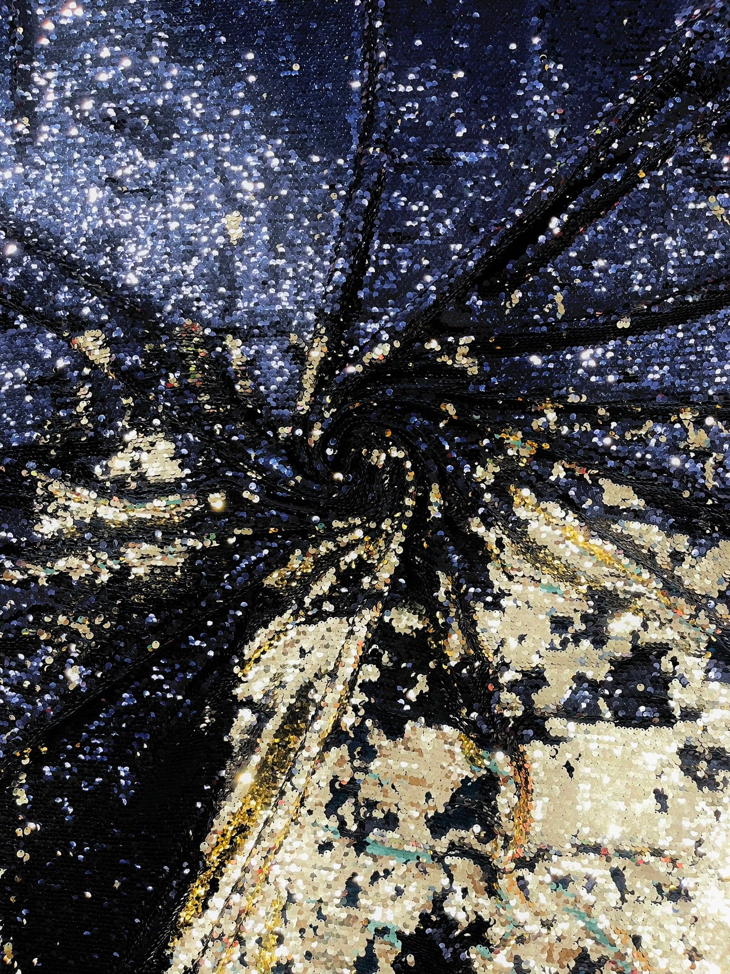 Reversible Color Changing Sequin Fabric| 54" Wide| Stretch Polyester Spandex. - New Creations Fabric & Foam Inc