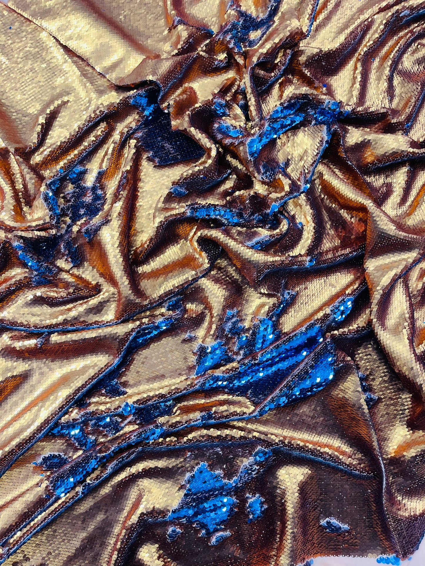 Reversible Color Changing Sequin Fabric| 54" Wide| Stretch Polyester Spandex. - New Creations Fabric & Foam Inc