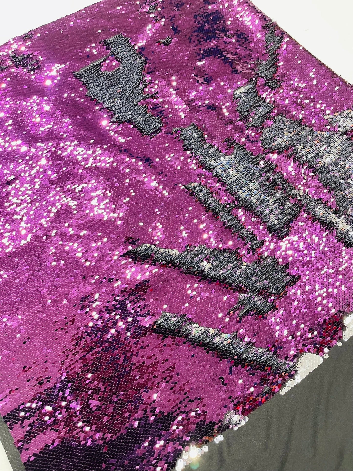 Reversible Color Changing Sequin Fabric| 54" Wide| Stretch Polyester Spandex. - New Creations Fabric & Foam Inc