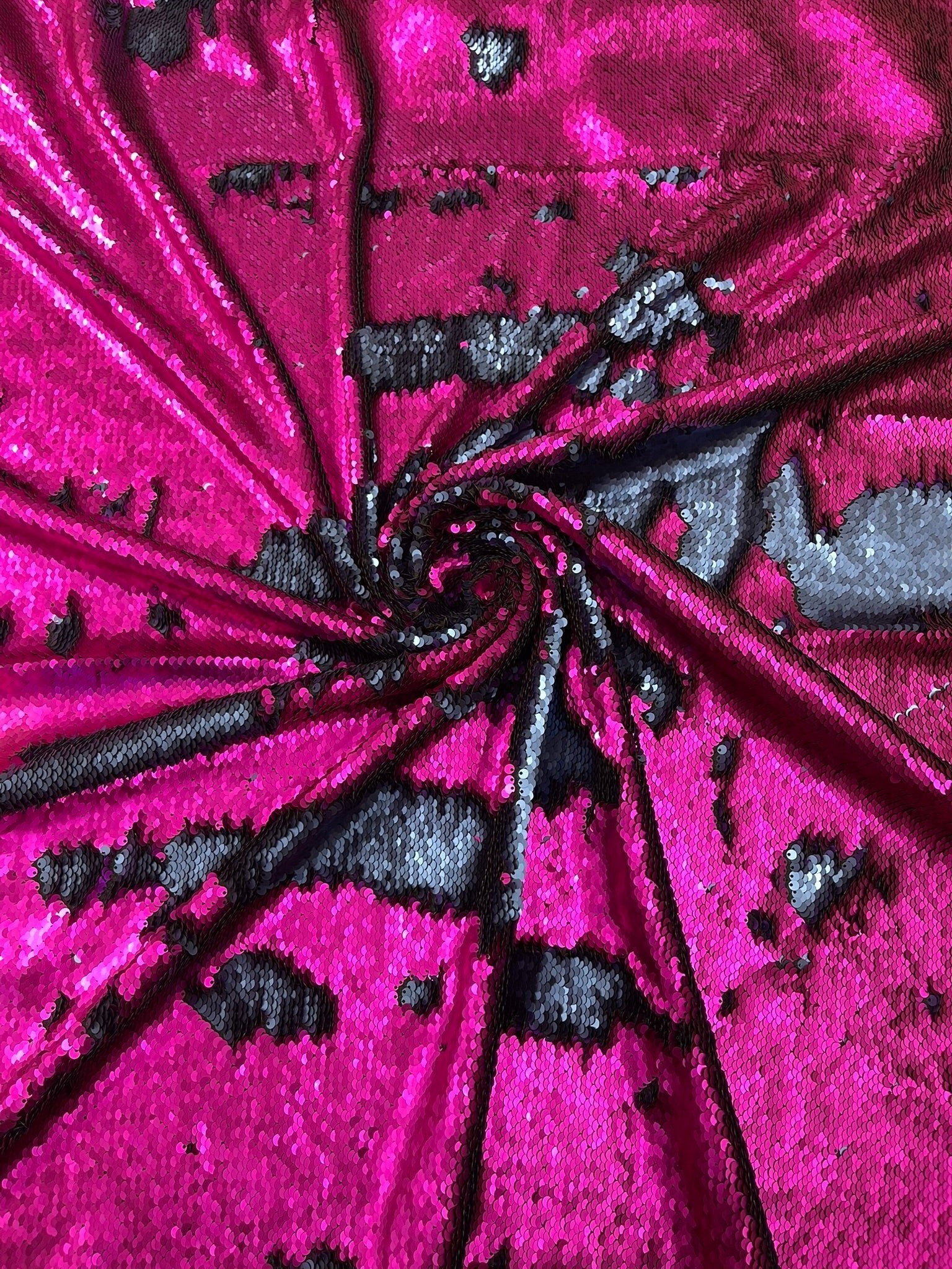 Reversible Color Changing Sequin Fabric| 54" Wide| Stretch Polyester Spandex. - New Creations Fabric & Foam Inc